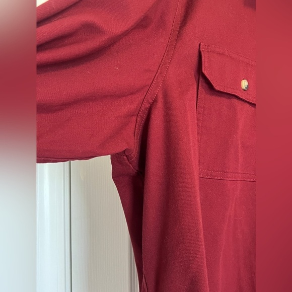 Wrangler Men's Long Sleeve Epic Soft Woven Western Shirt Dark Red Size XL - Picture 6 of 11